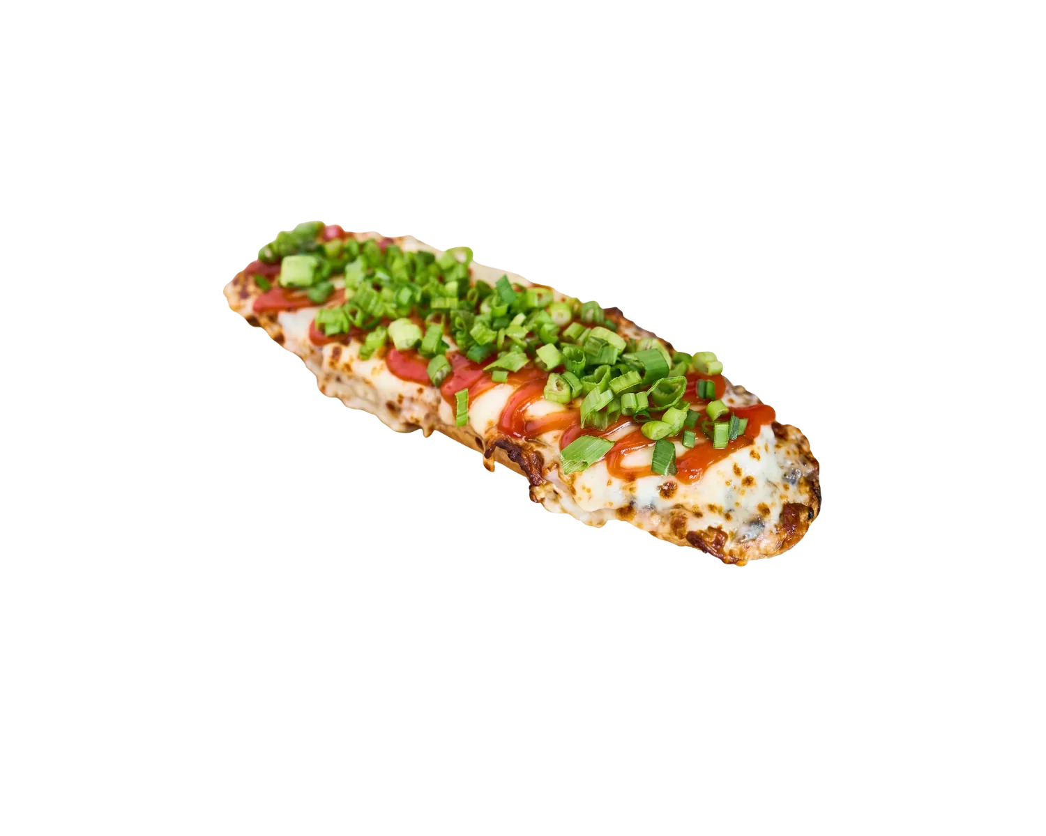 The Original zapiekanka - mushrooms, melted cheese, ketchup, scallions